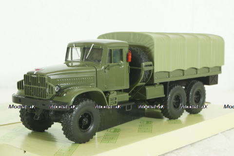 Краз-214Б борт с тентом зеленый 1963, Н287, Наш Автопром 1:43