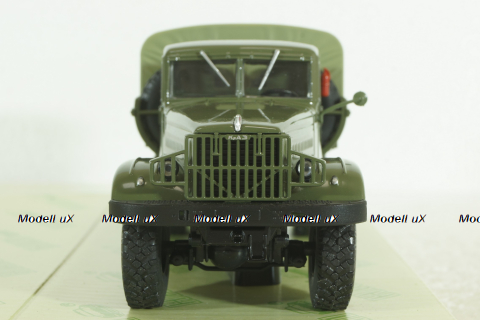 Краз-214Б борт с тентом зеленый 1963, Н287, Наш Автопром 1:43