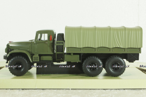 Краз-214Б борт с тентом зеленый 1963, Н287, Наш Автопром 1:43