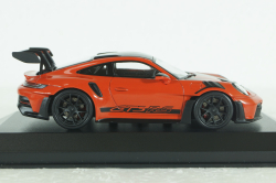 Porsche 911 (992) GT3 RS mit Weissach-Paket, red with black rims and black décor, 413062108, Minichamps 1:43