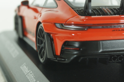 Porsche 911 (992) GT3 RS mit Weissach-Paket, red with black rims and black décor, 413062108, Minichamps 1:43