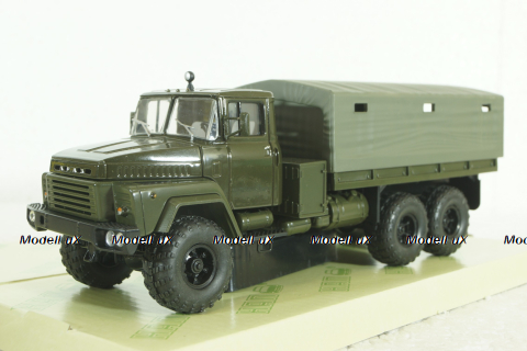 Краз-260 борт с тентом, Зеленый, 1979г, Н290, Наш Автопром 1:43