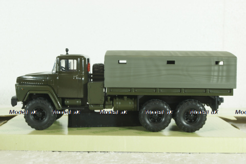 Краз-260 борт с тентом, Зеленый, 1979г, Н290, Наш Автопром 1:43