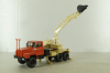 Краз-260 ЭО-4421А Экскаватор, красный/бежевий, Н745, Наш Автопром 1:43