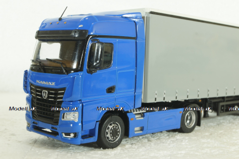 Камаз-54901 с п/п Нефаз-93341, син/серый, 102996, АвтоИстория 1:43