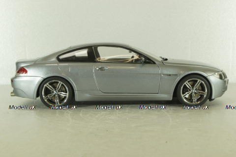 BMW M6 (E63) 2003, grey 08703S, Kyosho 1:18