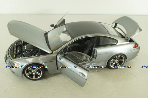 BMW M6 (E63) 2003, grey 08703S, Kyosho 1:18