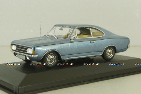 Opel Record (C) coupe 1966, blue metallic, 430046120, Minichamps 1:43