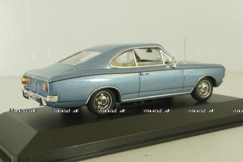 Opel Record (C) coupe 1966, blue metallic, 430046120, Minichamps 1:43