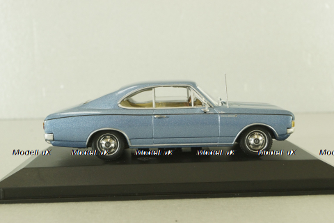 Opel Record (C) coupe 1966, blue metallic, 430046120, Minichamps 1:43