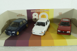 Set 3x Youngtimer Renault Clio Williams/Renault Supercinq GT Turbo/Peugeot 205 GTi, 479992, Norev 1:43