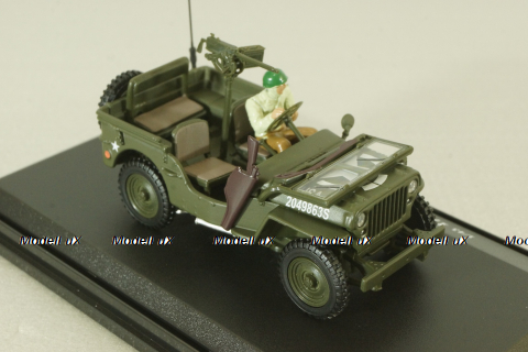 Jeep 1/4 ton military vehicle sabbia, Cararama 1:72