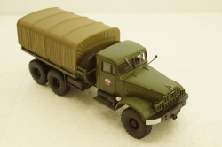 Краз-214В баластний тягач, борт з тентом, хакі, Наш Автопром 1:43