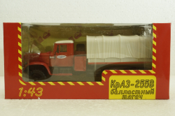 Краз-255В баластний тягач, борт з тентом, червоний, Наш Автопром 1:43