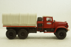 Краз-255В баластний тягач, борт з тентом, червоний, Наш Автопром 1:43