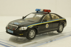 Mercedes S500 W221 black, милиция Украины, Конверсия 1:43