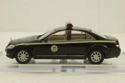 Mercedes S500 W221 black, милиция Украины, Конверсия 1:43