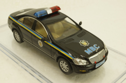 Mercedes S500 W221 black, милиция Украины, Конверсия 1:43