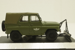 Уаз-469Б зеленый снегоуборочная, Конверсия 1:43