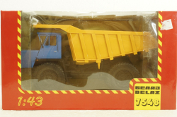 Белаз-7548 карьерный самосвал, синий/желтый, Н010, Наш Автопром 1:43