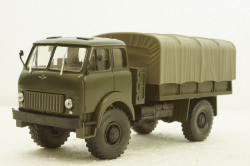 Маз-505 4х4 борт с тентом 1962г, хаки Н210, Наш Автопром 1:43