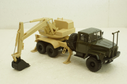 Краз-260 ЭО-4421А Экскаватор, хакі/бежевий, Н745, Наш Автопром 1:43