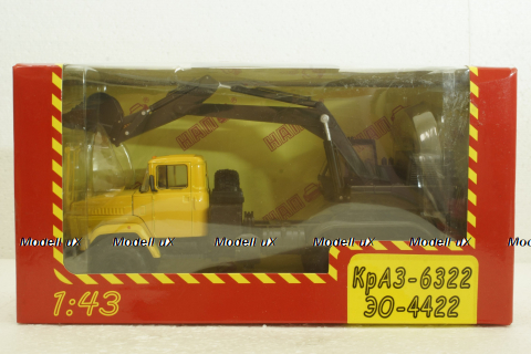 Краз-6322 ЭО-4422 Экскаватор жовтий/хакі, Н747, Наш Автопром 1:43
