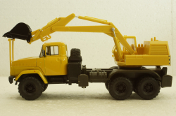 Краз-6322 ЭО-4421А Экскаватор, жовтий, Н744, Наш Автопром 1:43