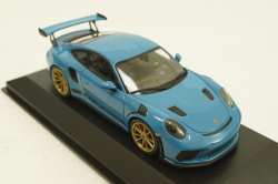 Porsche 911 (991 II) GT3 RS with gold rims 2018 lightblue, 413067046, Minichamps 1:43