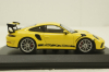 Porsche 911 (991 II) GT2 RS with silver rims 2018 yellow, 413067050, Minichamps 1:43