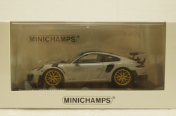Porsche 911 (991/2) GT2 RS with gold rims 2018 lightgrey, 413 067288, Minichamps 1:43