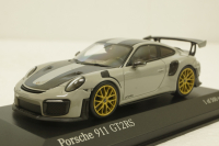 Porsche 911 (991/2) GT2 RS with gold rims 2018 lightgrey, 413 067288, Minichamps 1:43