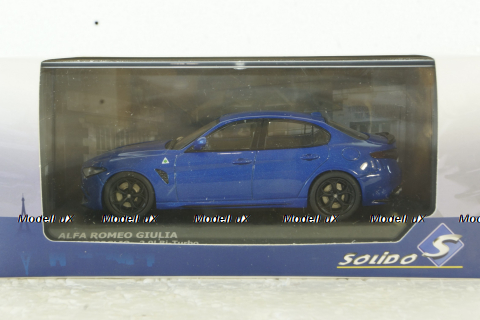 Alfa Romeo Giulia Quadrifoglio 2016 blue, 4313104, Solido 1:43