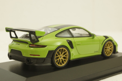 Porsche 911 (991 II) GT2 RS with gold rims 2018 green, 413067283, Minichamps 1:43