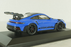 Porsche 911 (992) GT3 RS with Weissach-Package, black/ blue rims and blue décor, 413062122, Minichamps 1:43   