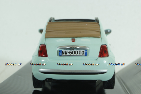 Fiat Nuova 500 Cabrio, blue, 73374, MotorMax 1:24