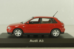 Audi A3 (8L) 1996, red, 20000000616001, Minichamps 1:43