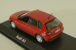 Audi A3 (8L) 1996, red, 20000000616001, Minichamps 1:43