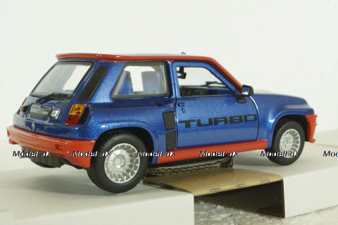 Renault R5 Turbo 1982, blue/red, BU21088B, Burago 1:24