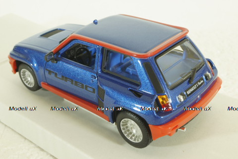 Renault R5 Turbo 1982, blue/red, BU21088B, Burago 1:24