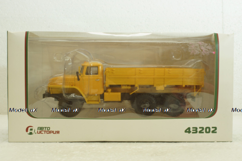 Урал-43202 борт, жовтий, АвтоИстория 1:43