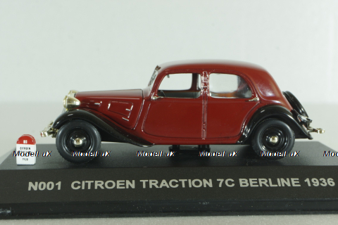 Citroen Traction 7C Berline 1936, red, N001, Sun Star 1:43