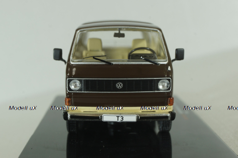Volkswagen T3 Caravelle 1981, brown, WV T3 CLC573, IXO 1:43 
