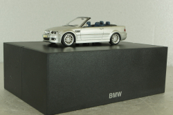Bmw M3 Convertible (E46) 2001, silver, 80420024430, Minichamps 1:43