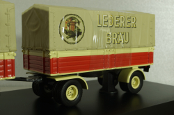 Mercedes L 6600 with trailer, beige, 03019, Schuco 1:43