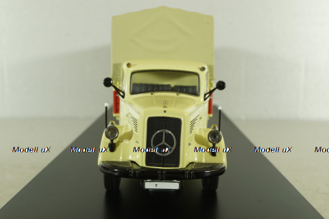 Mercedes L 6600 with trailer, beige, 03019, Schuco 1:43