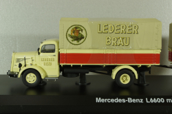 Mercedes L 6600 with trailer, beige, 03019, Schuco 1:43