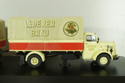 Mercedes L 6600 with trailer, beige, 03019, Schuco 1:43