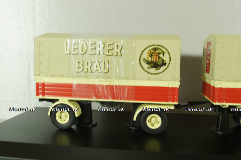 Mercedes L 6600 with trailer, beige, 03019, Schuco 1:43