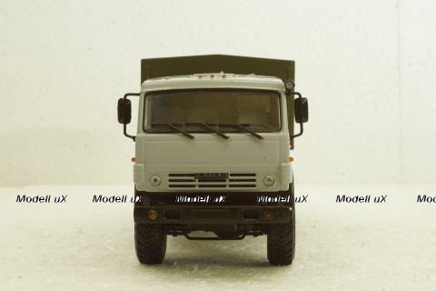 Камаз-53501 с тентом, серый/зеленый, АвтоИстория 1:43